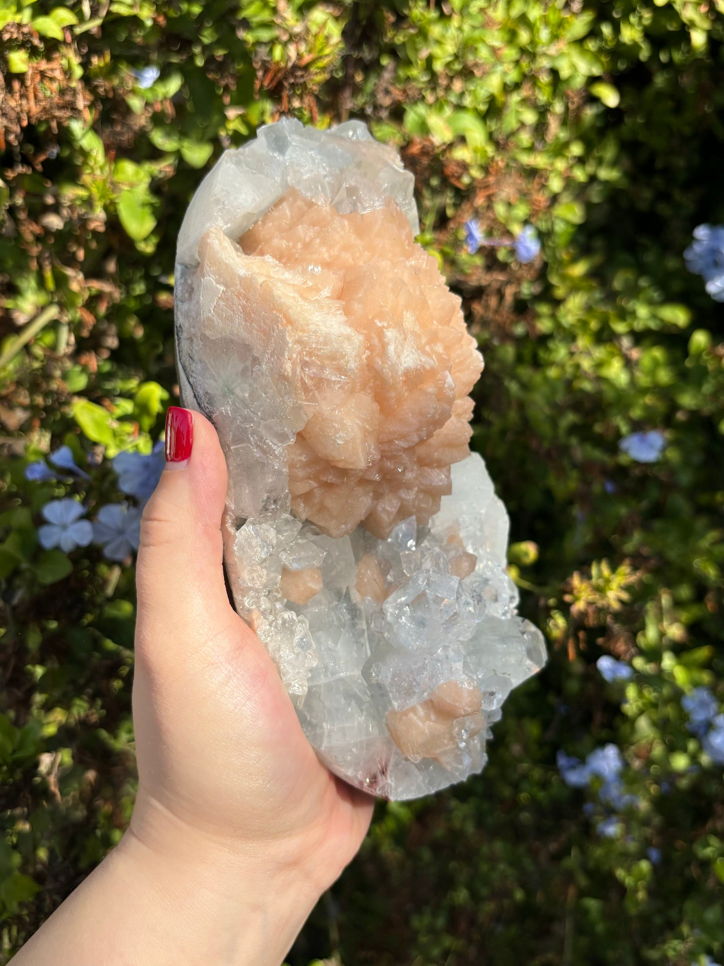 Diamond Apophyllite with Peach Stilbite A