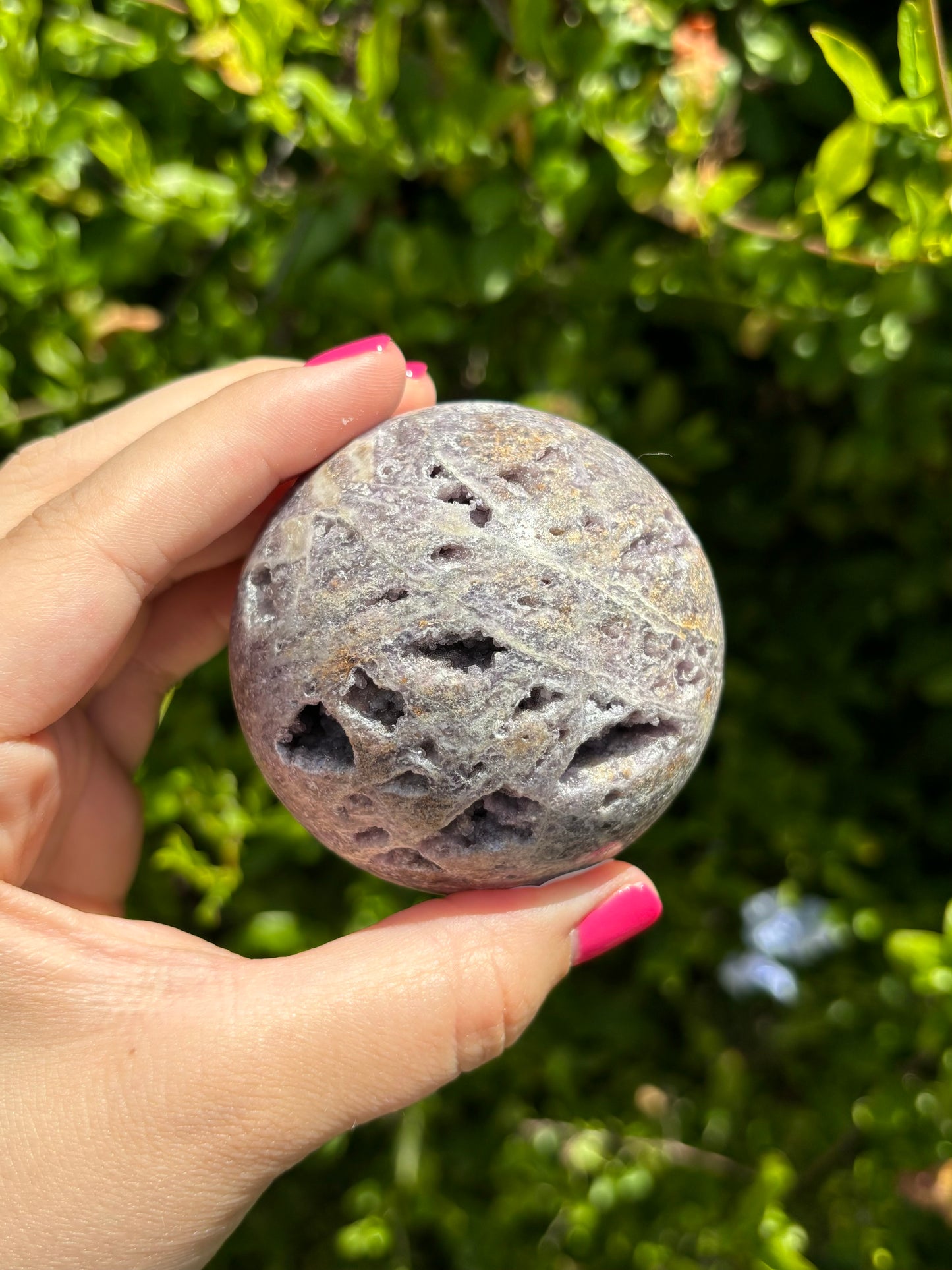 Purple Chalcedony spheres