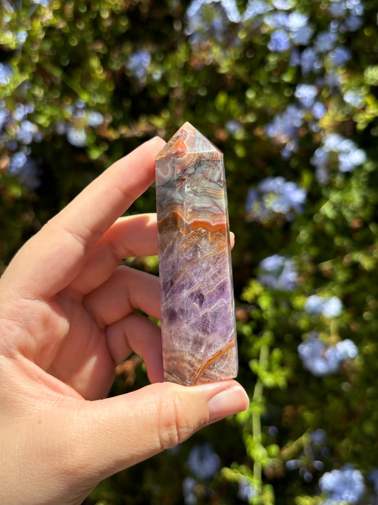 Amethyst x Crazy Lace Agate towers