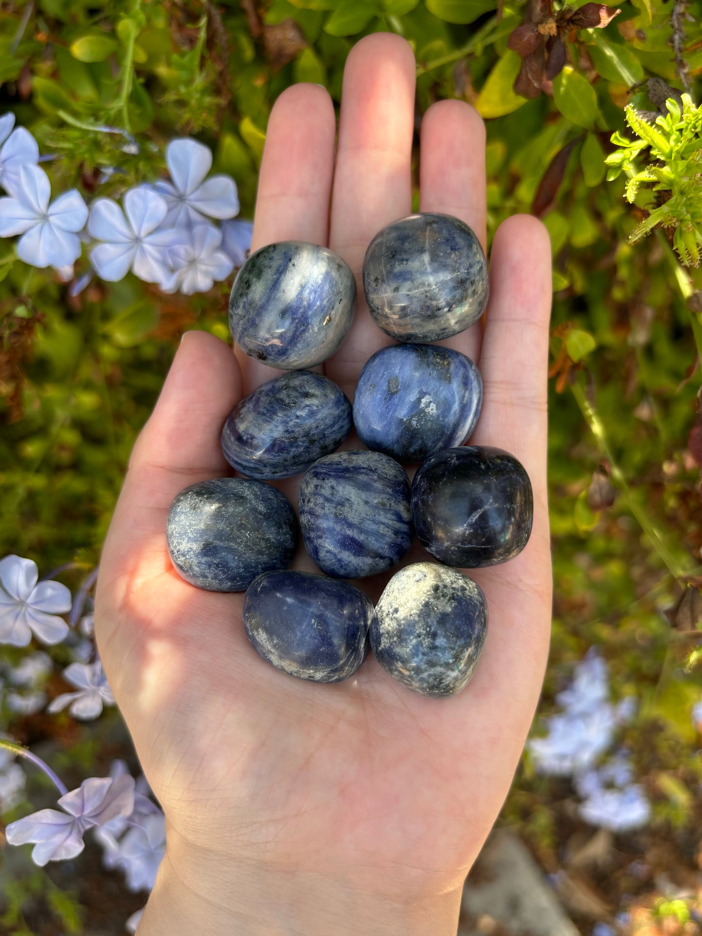 Sodalite tumbles