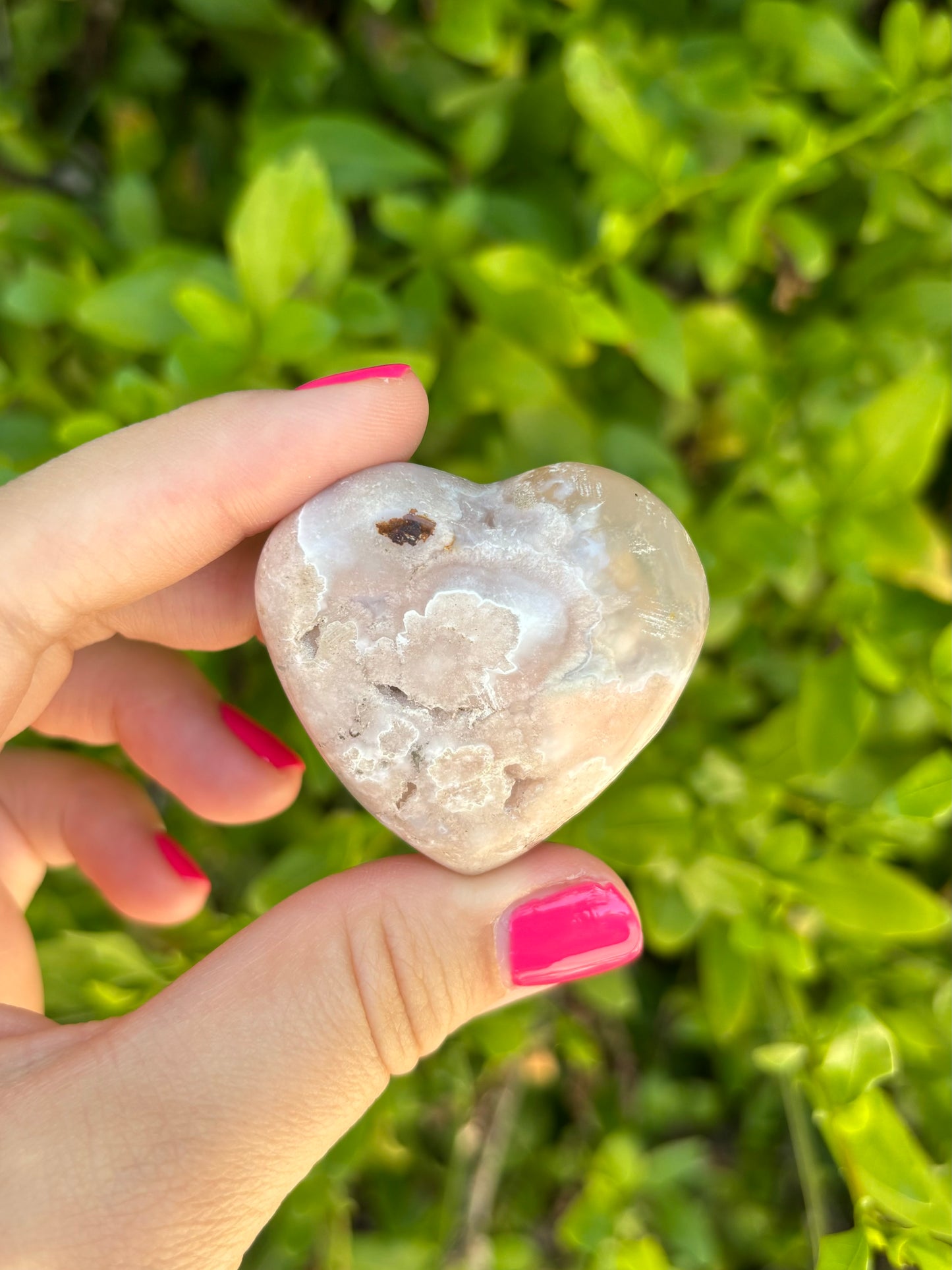 Flower Agate hearts