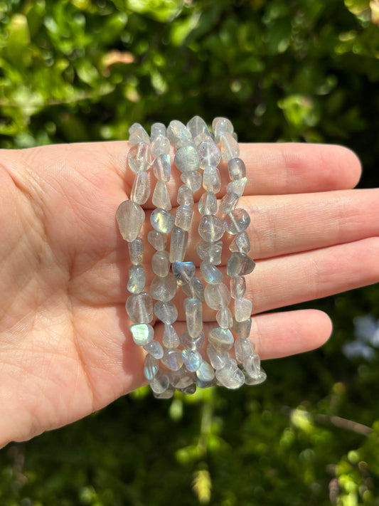 Labradorite chip bracelets