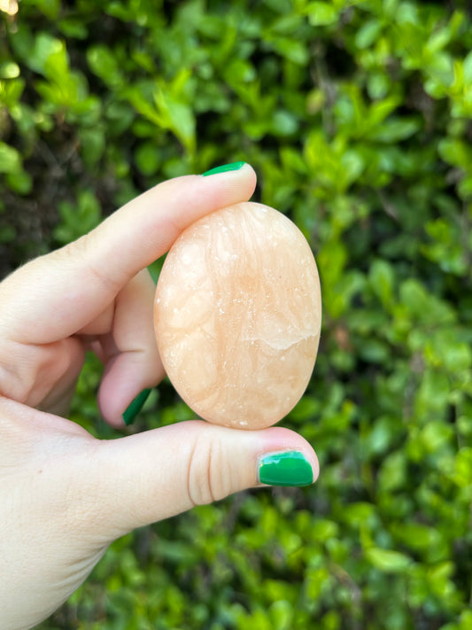 Orange Calcite palmstone