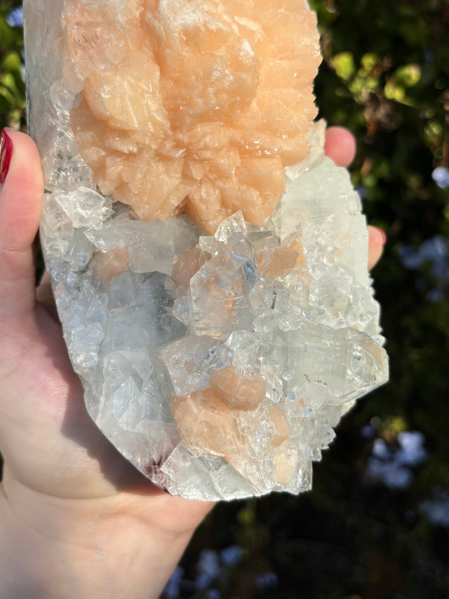 Diamond Apophyllite with Peach Stilbite A