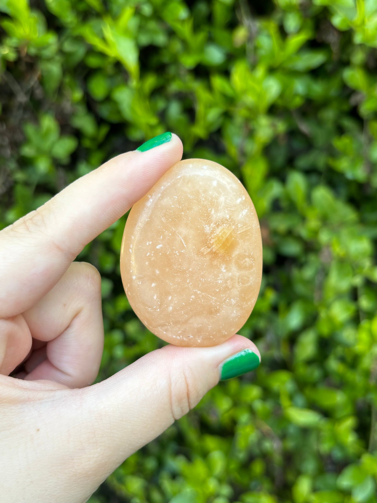 Orange Calcite palmstone