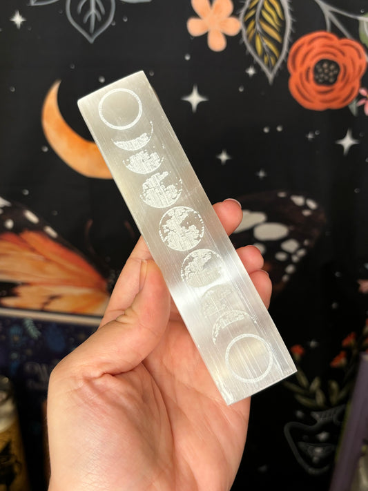 Moon Phase Selenite stick