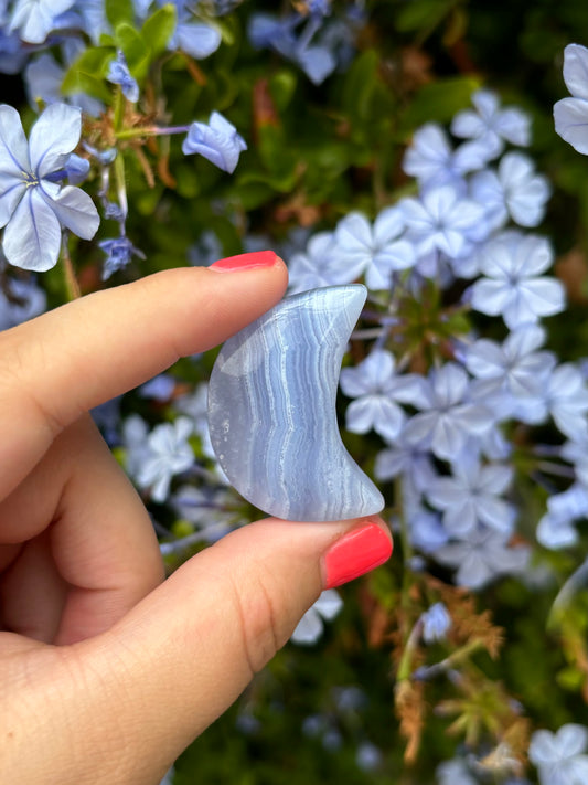 Blue Lace Agate moons