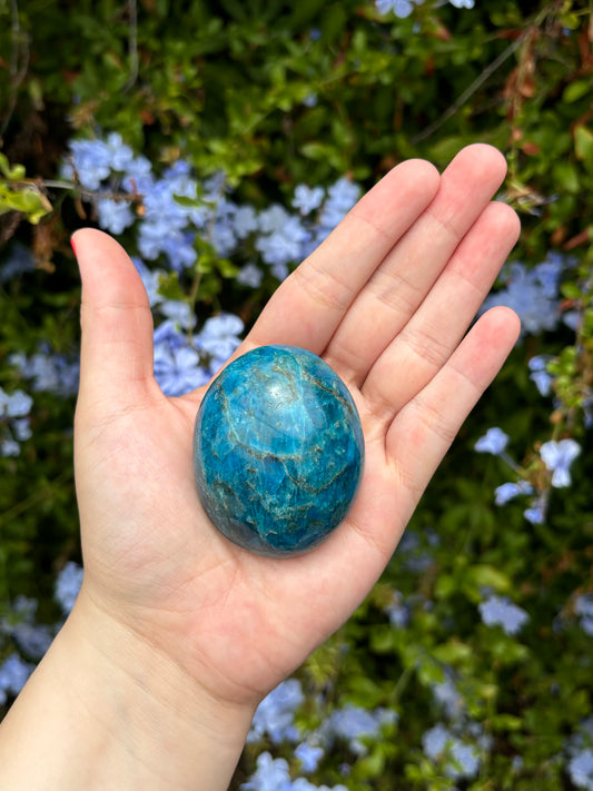 Blue Apatite palmstones