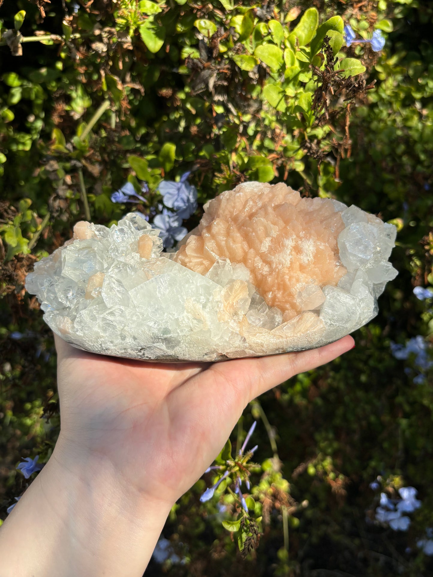 Diamond Apophyllite with Peach Stilbite A