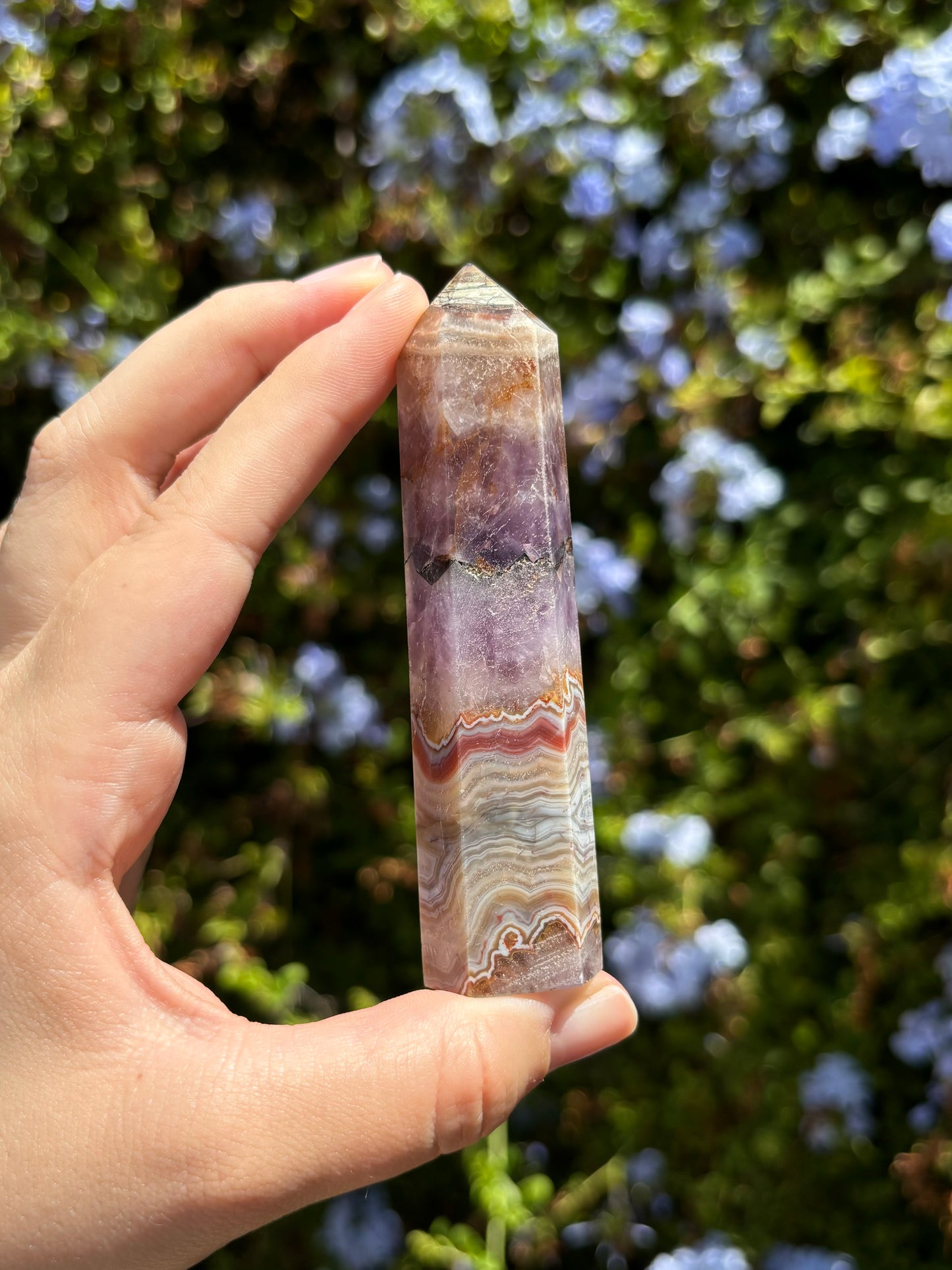 Amethyst x Crazy Lace Agate towers