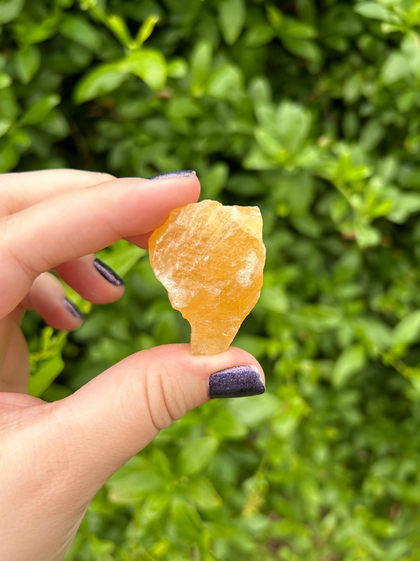 Raw orange calcite