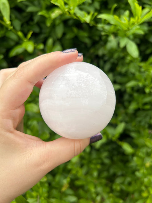 Pink Mangano Calcite spheres