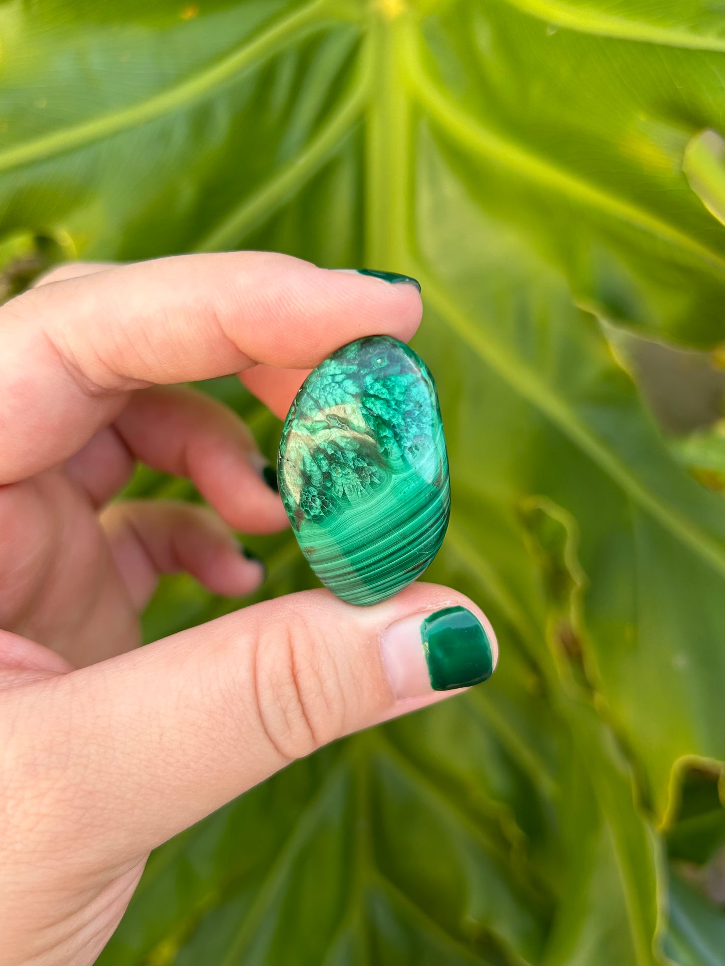 Malachite tumbles