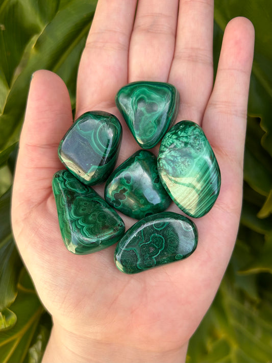 Malachite tumbles