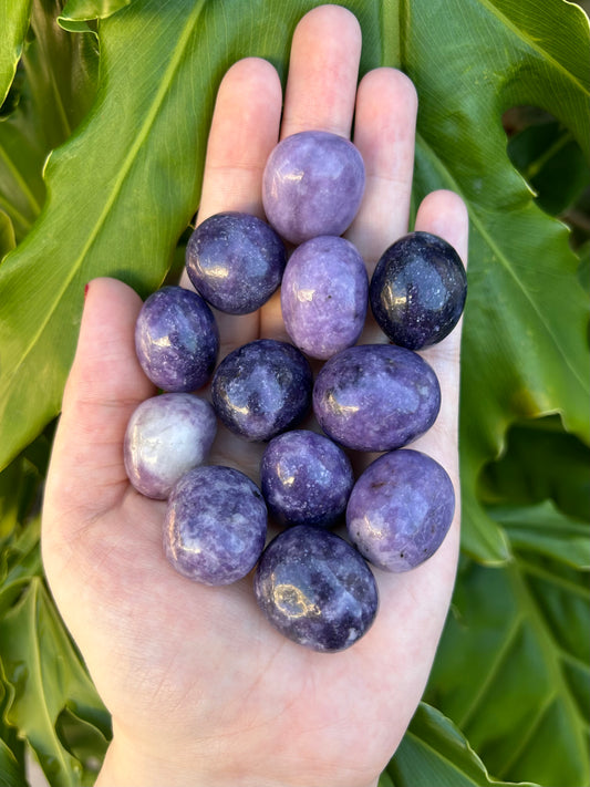 Lepidolite tumbles