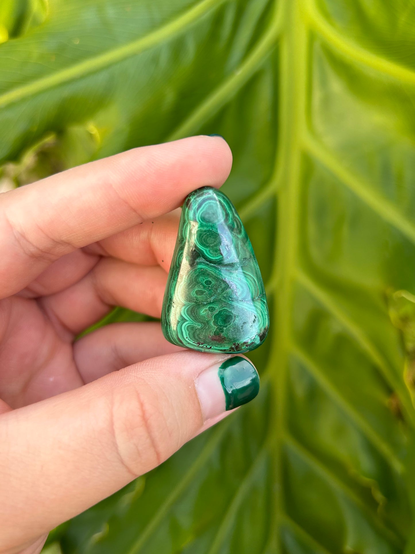 Malachite tumbles