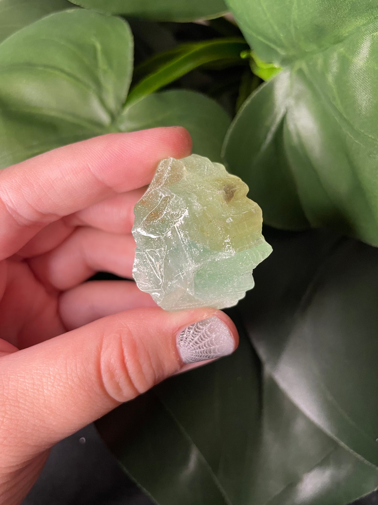 Raw Green Calcite